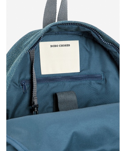 BOBO CHOSES（ボボショーズ）の「Go Bobo denim school bag（バックパック/リュック・キッズ・ブルー・ONE SIZE）」の5枚目の写真