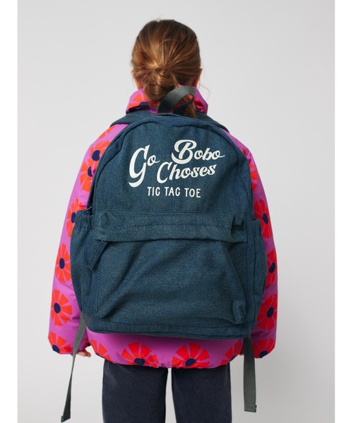 BOBO CHOSES（ボボショーズ）の「Go Bobo denim school bag（バックパック/リュック・キッズ・ブルー・ONE SIZE）」の2枚目の写真