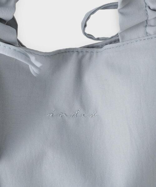 index(インデックス)の「【A4サイズ収納可能】持ち手フリルトートバッグ(トートバッグ・レディース・サックスブルー/アイボリー/ブラック・00)」の22枚目の写真