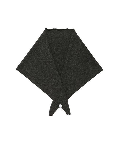 emmi（エミ）の「ウールニットトライアングルスカーフ（バンダナ/スカーフ・レディース・ダークグレー/ブラウン・F）」の6枚目の写真