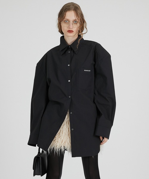 PRANK PROJECT（プランクプロジェクト）の「ダブルカラーパワショルオーバーシャツ / Double Collar Power Shirt Over Shirt（シャツ/ブラウス・レディース・ネイビー/カーキ/ホワイト・FREE）」の3枚目の写真