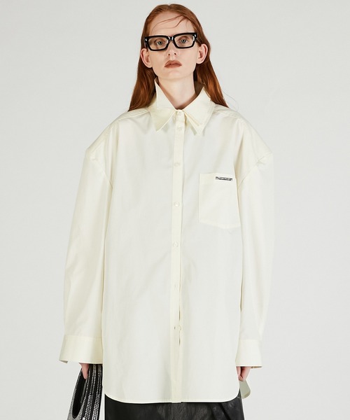 PRANK PROJECT（プランクプロジェクト）の「ダブルカラーパワショルオーバーシャツ / Double Collar Power Shirt Over Shirt（シャツ/ブラウス・レディース・ネイビー/カーキ/ホワイト・FREE）」の14枚目の写真