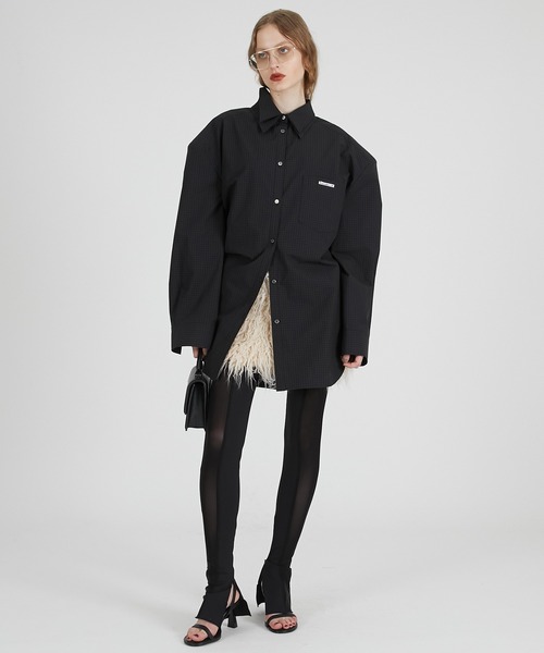 PRANK PROJECT（プランクプロジェクト）の「ダブルカラーパワショルオーバーシャツ / Double Collar Power Shirt Over Shirt（シャツ/ブラウス・レディース・ネイビー/カーキ/ホワイト・FREE）」の7枚目の写真