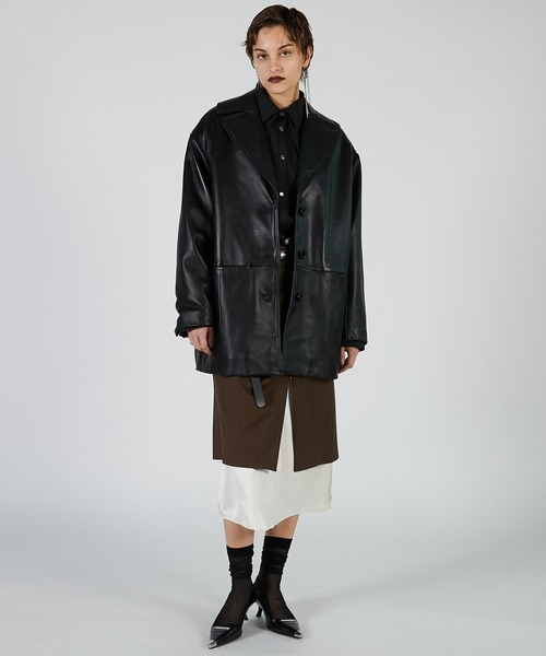 PRANK PROJECT（プランクプロジェクト）の「ダブルカラーパワショルオーバーシャツ / Double Collar Power Shirt Over Shirt（シャツ/ブラウス・レディース・ネイビー/カーキ/ホワイト・FREE）」の9枚目の写真