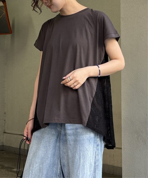 LBC(エルビーシー)の「バックレースレイヤープルオーバー(Tシャツ/カットソー・レディース・ホワイト/ブラウン/チャコール・M)」の19枚目の写真