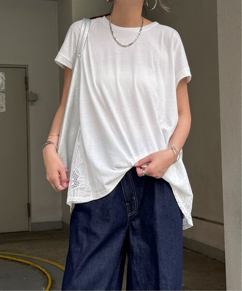 LBC(エルビーシー)の「バックレースレイヤープルオーバー(Tシャツ/カットソー・レディース・ホワイト/ブラウン/チャコール・M)」の22枚目の写真
