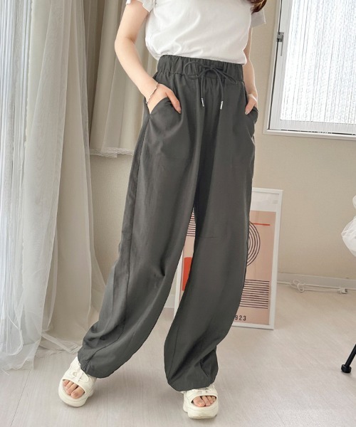 ONEP STAR(ワンピスター)の「ドローストリングパンツ(その他パンツ・レディース・ブラック/オフホワイト/モカ/ダークグレー/ダークカーキ・MEDIUM)」の14枚目の写真