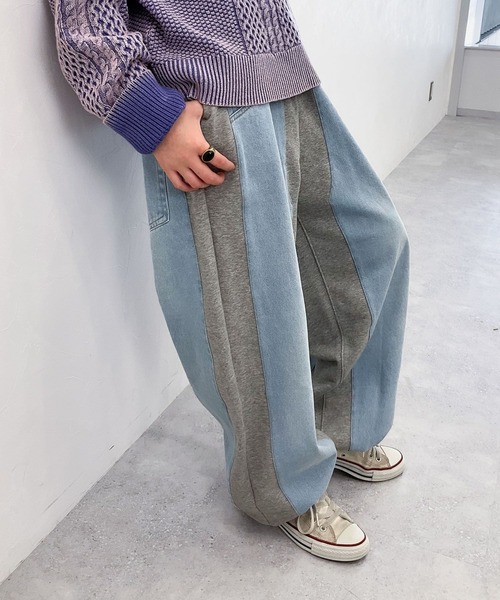 MODE NORM CORE】デニムパッチワークパンツ（デニムパンツ）｜niko and