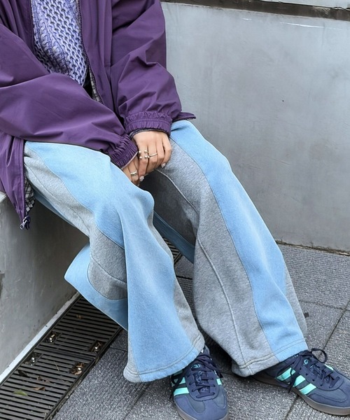 【ラスト1点　未使用品　Lサイズ】ニコアンド　デニムバッチワークパンツ　ネイビー 楽天市場】【SALE／30%OFF】パッチワークデニムパンツ niko and