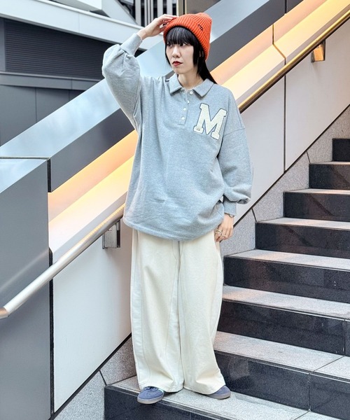 niko and...(ニコアンド)の「【MODE NORM CORE】デニムパッチワークパンツ(デニムパンツ・レディース・ネイビー/ブラック/グレー/ダークブルー/サンドグレー/アイボリー・MEDIUM/LARGE)」の16枚目の写真