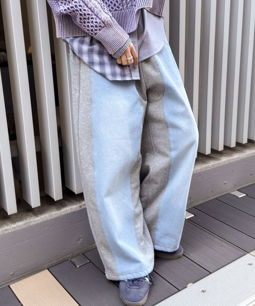 MODE NORM CORE】デニムパッチワークパンツ（デニムパンツ）｜niko and