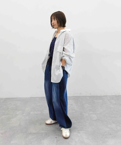 ニコアンドMODE NORM COREデニムパッチワークパンツグレーL新品 niko andデニムパッチワークパンツ MODE NORM CORE - メルカリ