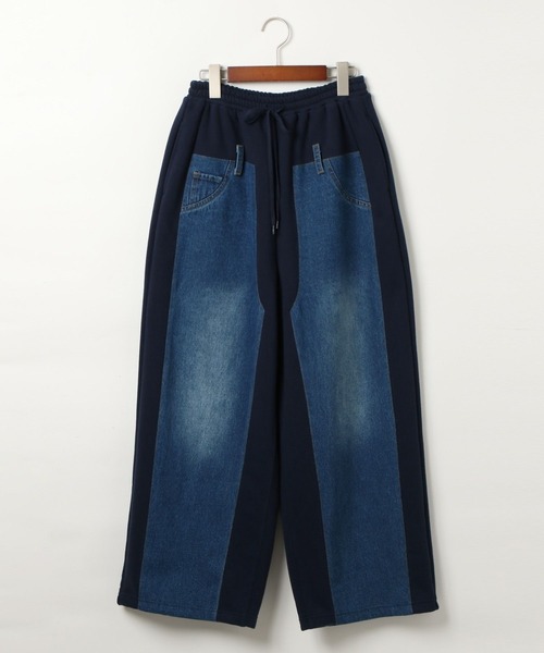 MODE NORM CORE】デニムパッチワークパンツ（デニムパンツ