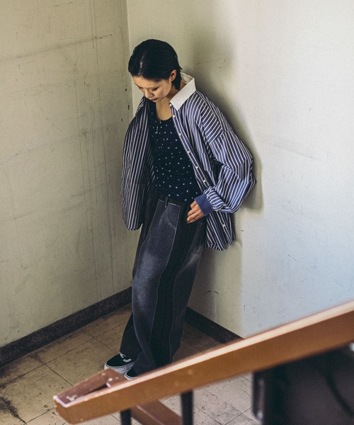 MODE NORM CORE モードノーム デニムパッチワークパンツＬニコアンド MODE NORM CORE】デニムパッチワークパンツ（デニムパンツ