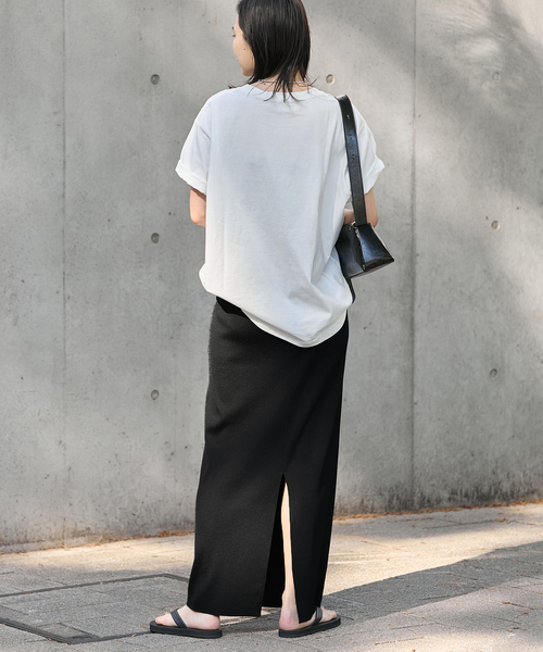 JOURNAL STANDARD（ジャーナルスタンダード）の「《WEB限定追加3》ハリヌキテレコロングスカート（スカート・レディース・チャコールグレー/ブラック・FREE）」の11枚目の写真