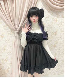 Ank Rouge（アンクルージュ）の「おリボンオフショルドーリーワンピース（ワンピース）」