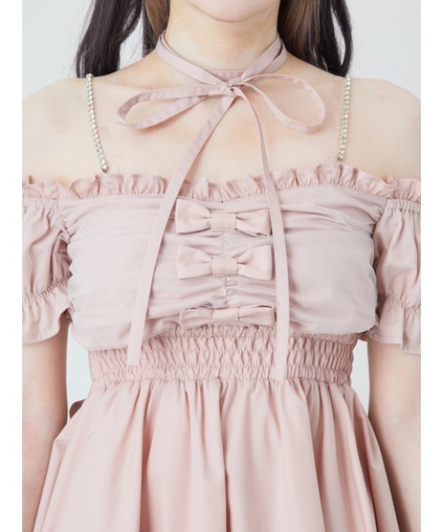 Ank Rouge(アンクルージュ)の「おリボンオフショルドーリーワンピース(ワンピース・レディース・ピンク/レッド/ブラック・M)」の10枚目の写真