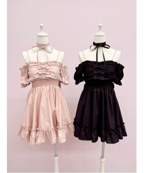 Ank Rouge(アンクルージュ)の「おリボンオフショルドーリーワンピース(ワンピース・レディース・ピンク/レッド/ブラック・M)」の22枚目の写真