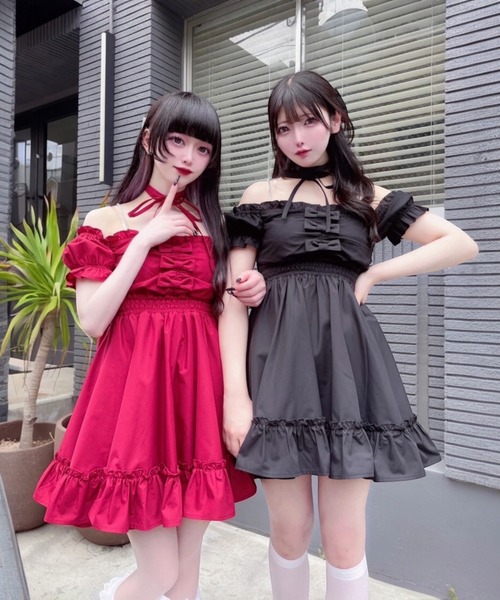 Ank Rouge（アンクルージュ）の「おリボンオフショルドーリー