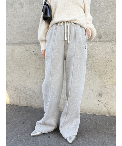 U.S. POLO ASSN.（ユーエスポロアッスン）の「GeeRA別注【U.S. POLO ASSN.】フロントラインスウェットワイドパンツ（スウェットパンツ・レディース・ネイビー/杢グレー・MEDIUM/LARGE/X-LARGE）」の11枚目の写真