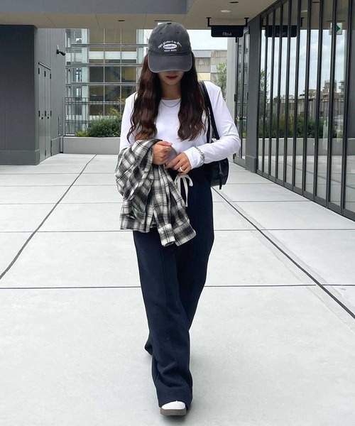 U.S. POLO ASSN.（ユーエスポロアッスン）の「GeeRA別注【U.S. POLO ASSN.】フロントラインスウェットワイドパンツ（スウェットパンツ・レディース・ネイビー/杢グレー・MEDIUM/LARGE/X-LARGE）」の14枚目の写真