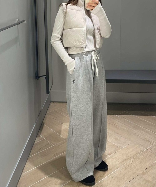 U.S. POLO ASSN.（ユーエスポロアッスン）の「GeeRA別注【U.S. POLO ASSN.】フロントラインスウェットワイドパンツ（スウェットパンツ・レディース・ネイビー/杢グレー・MEDIUM/LARGE/X-LARGE）」の16枚目の写真