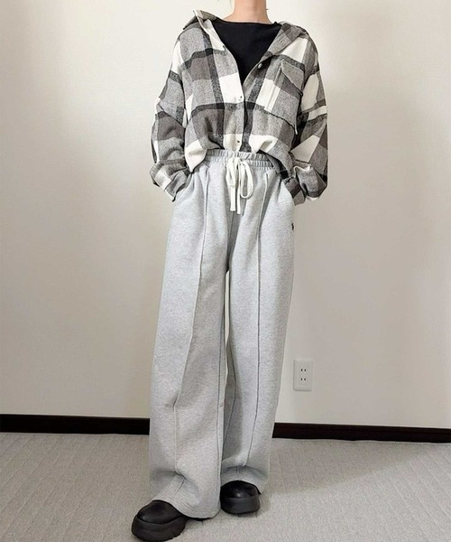 U.S. POLO ASSN.（ユーエスポロアッスン）の「GeeRA別注【U.S. POLO ASSN.】フロントラインスウェットワイドパンツ（スウェットパンツ・レディース・ネイビー/杢グレー・MEDIUM/LARGE/X-LARGE）」の21枚目の写真