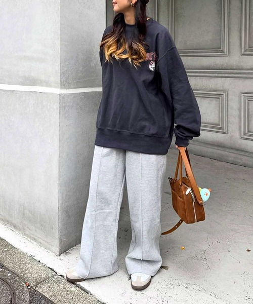 U.S. POLO ASSN.（ユーエスポロアッスン）の「GeeRA別注【U.S. POLO ASSN.】フロントラインスウェットワイドパンツ（スウェットパンツ・レディース・ネイビー/杢グレー・MEDIUM/LARGE/X-LARGE）」の15枚目の写真