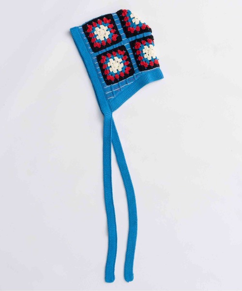 MAISON SPECIAL（メゾンスペシャル）の「Crochet Motif Balaclava/クロシェモチーフバラクラバ（ニットキャップ/ビーニー・レディース・ブラック/ブルー・FREE）」の8枚目の写真