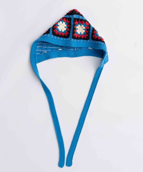 MAISON SPECIAL（メゾンスペシャル）の「Crochet Motif Balaclava/クロシェモチーフバラクラバ（ニットキャップ/ビーニー・レディース・ブラック/ブルー・FREE）」の9枚目の写真