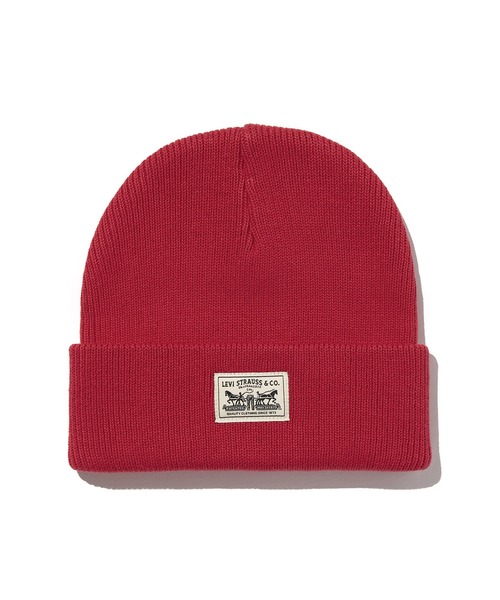 Levi's（リーバイス）の「Levi's/リーバイス バックパッチビーニー（ニットキャップ/ビーニー・メンズ・レッド・OS）」の5枚目の写真