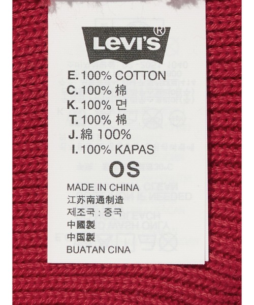 Levi's（リーバイス）の「Levi's/リーバイス バックパッチビーニー（ニットキャップ/ビーニー・メンズ・レッド・OS）」の4枚目の写真