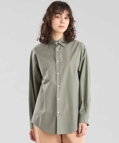 MACKINTOSH PHILOSOPHY（ﾏｯｷﾝﾄｯｼｭ ﾌｨﾛｿﾌｨｰ）の「GREY LABEL THOMAS MASONレギュラーカラーシャツ（シャツ/ブラウス・レディース・グリーン系その他4/オレンジ/ブルー系その他3・2/6）」の2枚目の写真