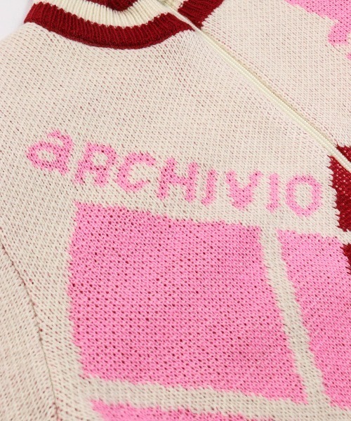 archivio(アルチビオ)の「<LADIES>アーガイル柄ニットブルゾン(ブルゾン・レディース・ブラック/ピンク/ホワイト・S/M)」の22枚目の写真