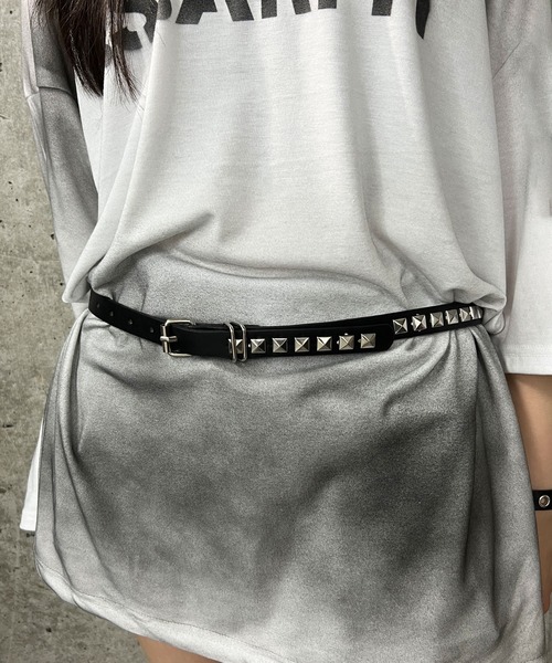 Figments（フィグメンツ）の「スタッズベルト（ベルト・レディース・ブラック・FREE）」の2枚目の写真