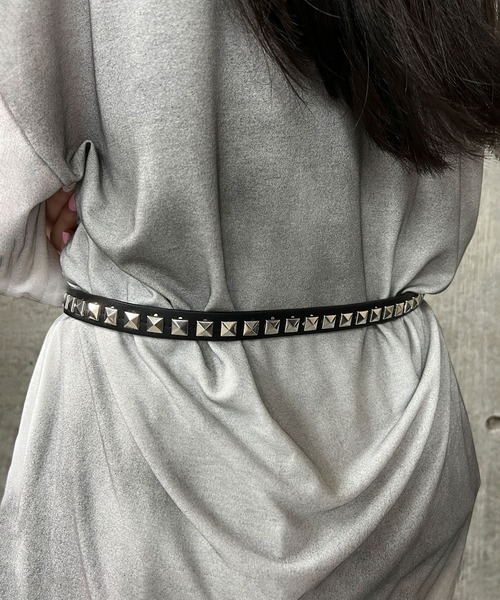 Figments（フィグメンツ）の「スタッズベルト（ベルト・レディース・ブラック・FREE）」の3枚目の写真