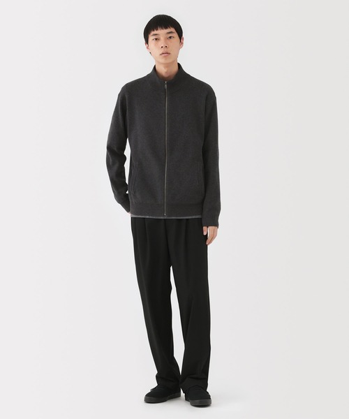 無印良品（ムジルシリョウヒン）の「紳士　洗えるミラノリブ編みフルジップカーディガン（カーディガン/ボレロ・メンズ・ダークグレー/ブルー系/ブラック・S/M/L/XL）」の12枚目の写真