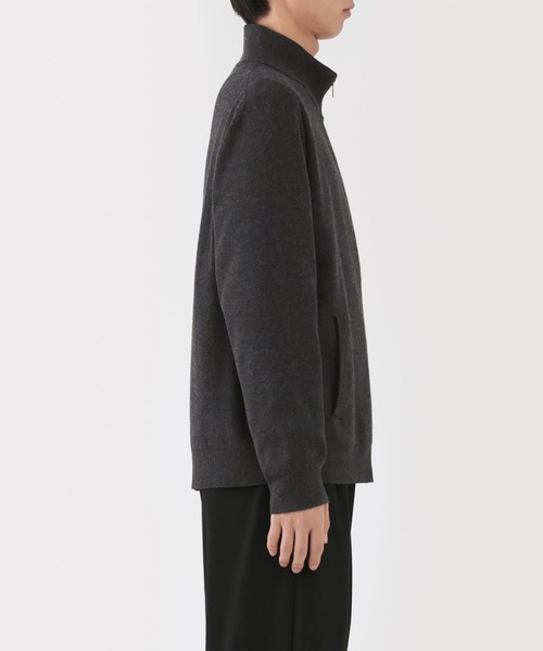 無印良品（ムジルシリョウヒン）の「紳士　洗えるミラノリブ編みフルジップカーディガン（カーディガン/ボレロ・メンズ・ダークグレー/ブルー系/ブラック・S/M/L/XL）」の8枚目の写真