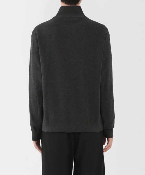 無印良品（ムジルシリョウヒン）の「紳士　洗えるミラノリブ編みフルジップカーディガン（カーディガン/ボレロ・メンズ・ダークグレー/ブルー系/ブラック・S/M/L/XL）」の4枚目の写真