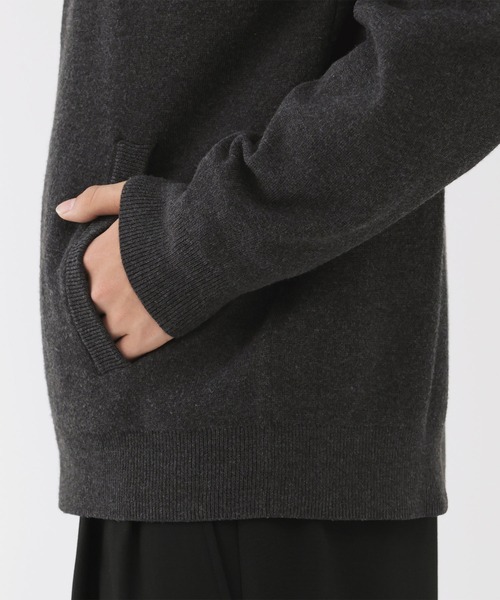 無印良品（ムジルシリョウヒン）の「紳士　洗えるミラノリブ編みフルジップカーディガン（カーディガン/ボレロ・メンズ・ダークグレー/ブルー系/ブラック・S/M/L/XL）」の16枚目の写真