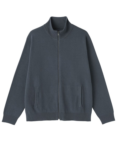 無印良品（ムジルシリョウヒン）の「紳士　洗えるミラノリブ編みフルジップカーディガン（カーディガン/ボレロ・メンズ・ダークグレー/ブルー系/ブラック・S/M/L/XL）」の13枚目の写真