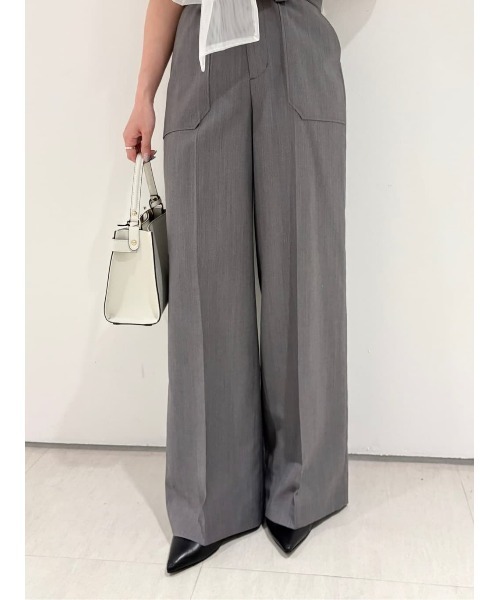 allureville(アルアバイル)の「トリアセサイロシアーワイドパンツ(その他パンツ・レディース・ネイビー/グレー系その他/ダークネイビー・1/2)」の1枚目の写真