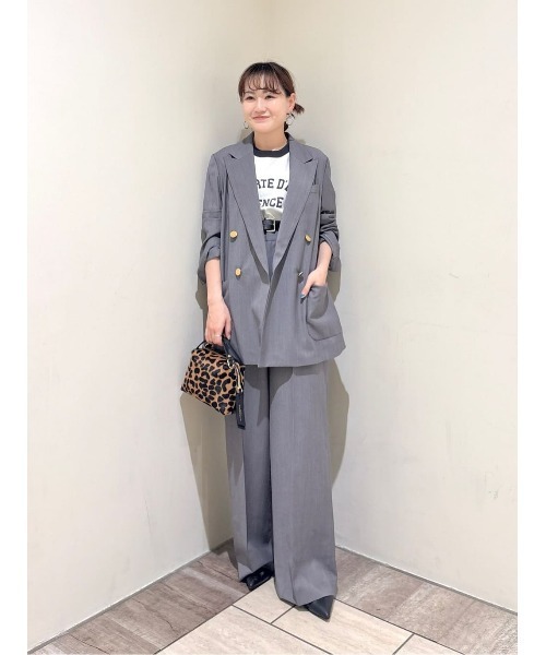 allureville(アルアバイル)の「トリアセサイロシアーワイドパンツ(その他パンツ・レディース・ネイビー/グレー系その他/ダークネイビー・1/2)」の21枚目の写真