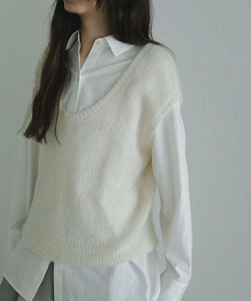 セール】スーパーキッドモヘヤスリーブレスニットプルオーバー（ニット