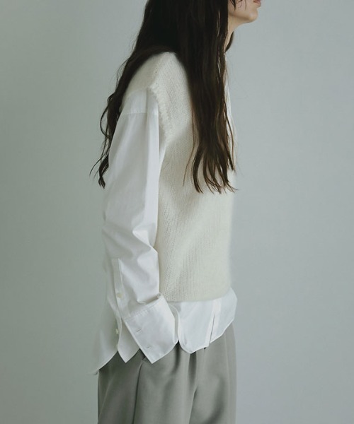 ETRE TOKYO(エトレトウキョウ)の「スーパーキッドモヘヤスリーブレスニットプルオーバー(ニット/セーター・レディース・グレー/ホワイト/ピンク・FREE)」の18枚目の写真