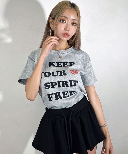 BLACKQUEEN(ブラッククイーン)の「【BLACKQUEEN】英字プリントロゴT(Tシャツ/カットソー・レディース・グレー/ホワイト/ブラック・M)」の1枚目の写真