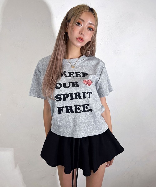 BLACKQUEEN(ブラッククイーン)の「【BLACKQUEEN】英字プリントロゴT(Tシャツ/カットソー・レディース・グレー/ホワイト/ブラック・M)」の8枚目の写真