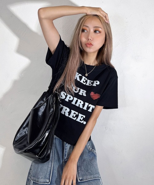 BLACKQUEEN(ブラッククイーン)の「【BLACKQUEEN】英字プリントロゴT(Tシャツ/カットソー・レディース・グレー/ホワイト/ブラック・M)」の10枚目の写真