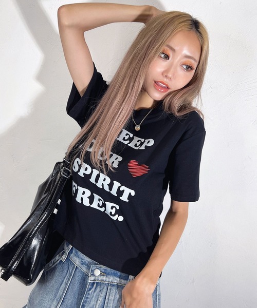BLACKQUEEN(ブラッククイーン)の「【BLACKQUEEN】英字プリントロゴT(Tシャツ/カットソー・レディース・グレー/ホワイト/ブラック・M)」の11枚目の写真
