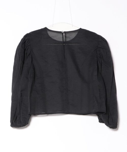 MANOF(マノフ)の「MANOF SHEER GATHER BLOUSE(シャツ/ブラウス・レディース・ブラック・SMALL/MEDIUM)」の4枚目の写真